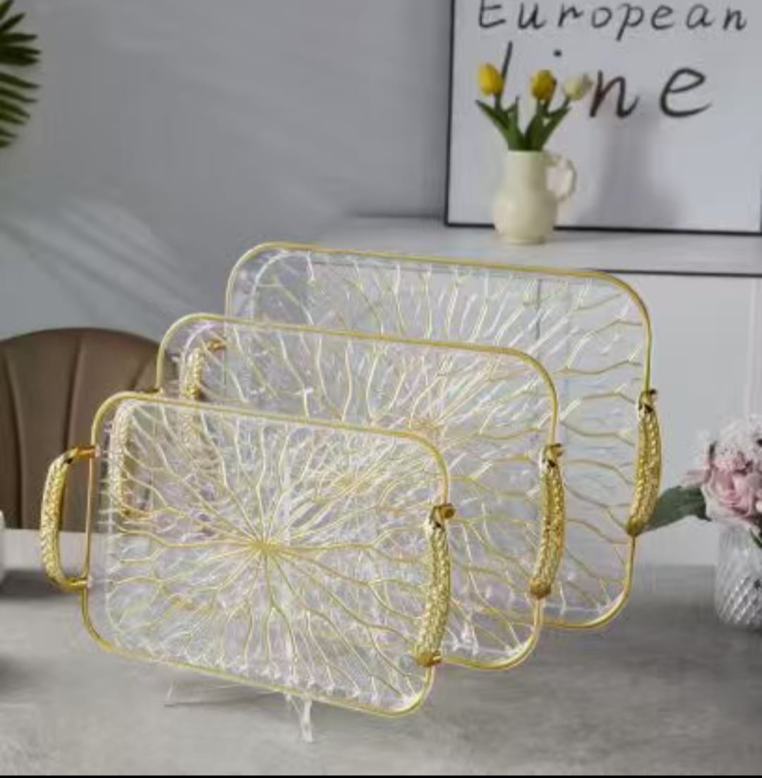 Golden Branch Food Service Tray Set (3-Piece) - My Store