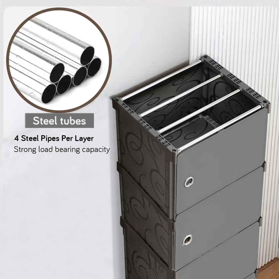 5-Tier Plastic Wardrobe Storage Organizer - My Store