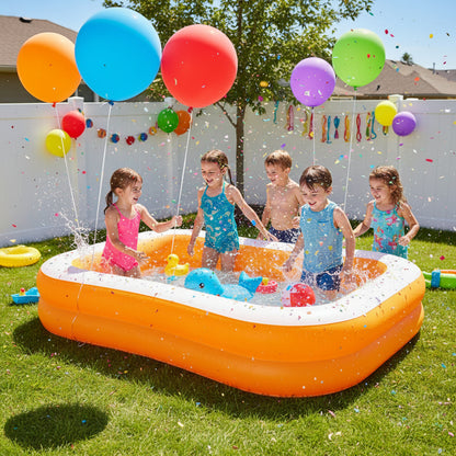 Intex Mandarin Swim Center Family Inflatable Pool (90" x 58" x 18") – Model 57181EP