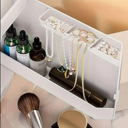 Vanity Cosmetics Storage Box – Dust-Proof Makeup Organizer
