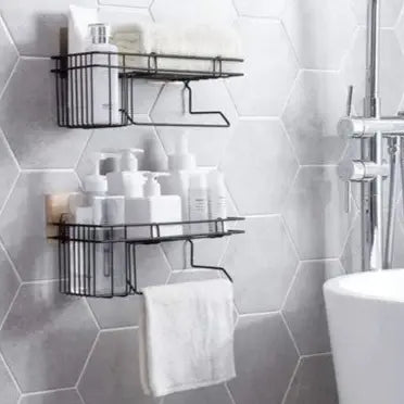 Wall-Mounted Metal Shower Caddy