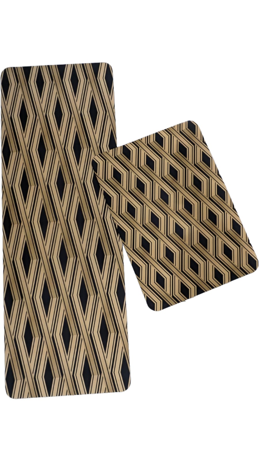 2-Piece Large Runner & Mat Set – Elegant Napa Leather Finish with Anti-Slip Base - My Store