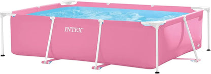 INTEX Metal Frame Swimming Pool – 8.5 ft x 5.3 ft x 26 in (259 × 161 × 66 cm)