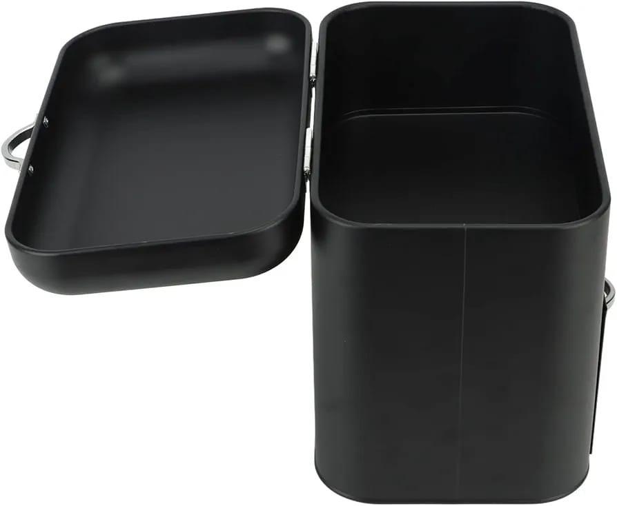 Matte Black Double-Layer Multifunctional Storage Organizer Box with Drawer - My Store