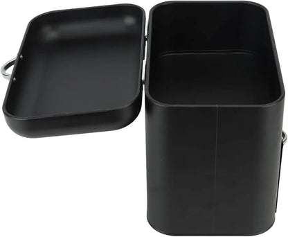 Matte Black Double-Layer Multifunctional Storage Organizer Box with Drawer - My Store