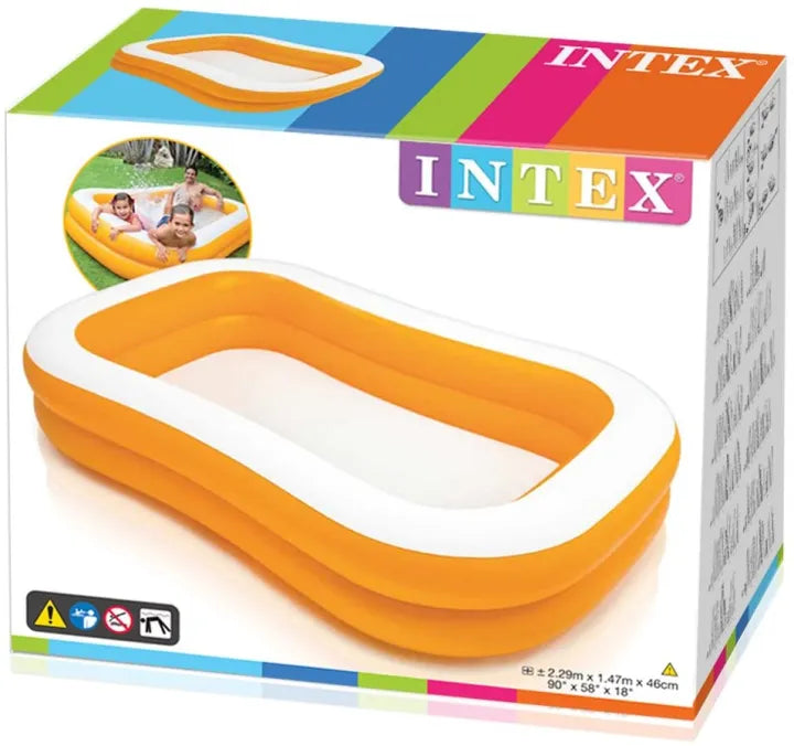 Intex Mandarin Swim Center Family Inflatable Pool (90" x 58" x 18") – Model 57181EP