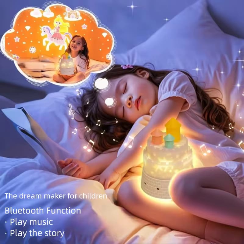 23-in-1 Castle Projector Nightlight with Rotating HD Projection & Bluetooth Music