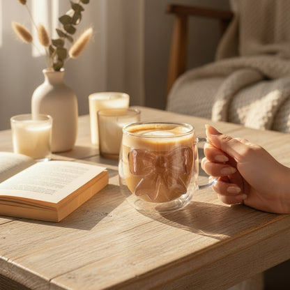 3D Bow Glass Mug – 400ml
