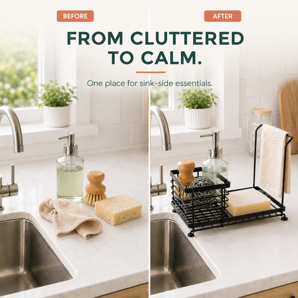Compact Kitchen Sink Caddy Organizer