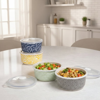 Danny Home 600ml Porcelain Food Container with Lid – BWT30-17