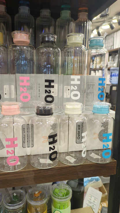 H₂O Signature Clear Glass Water Bottle