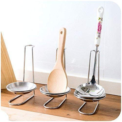 Vertical Stainless Steel Soup Ladle & Spoon Rest