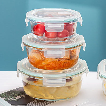 FreshLock™  Borosilicate Glass Food Storage Container Set – 3 Pieces