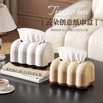 Cream Wind Cloud Tissue Box
Wall-Mounted & Desktop | Decorative Tissue Holder
