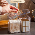 Acrylic Cotton Pad & Bud Organizer Box with Lid - My Store