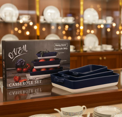 Danny Home™ 3-Piece Ceramic Casserole & Baking Dish Set