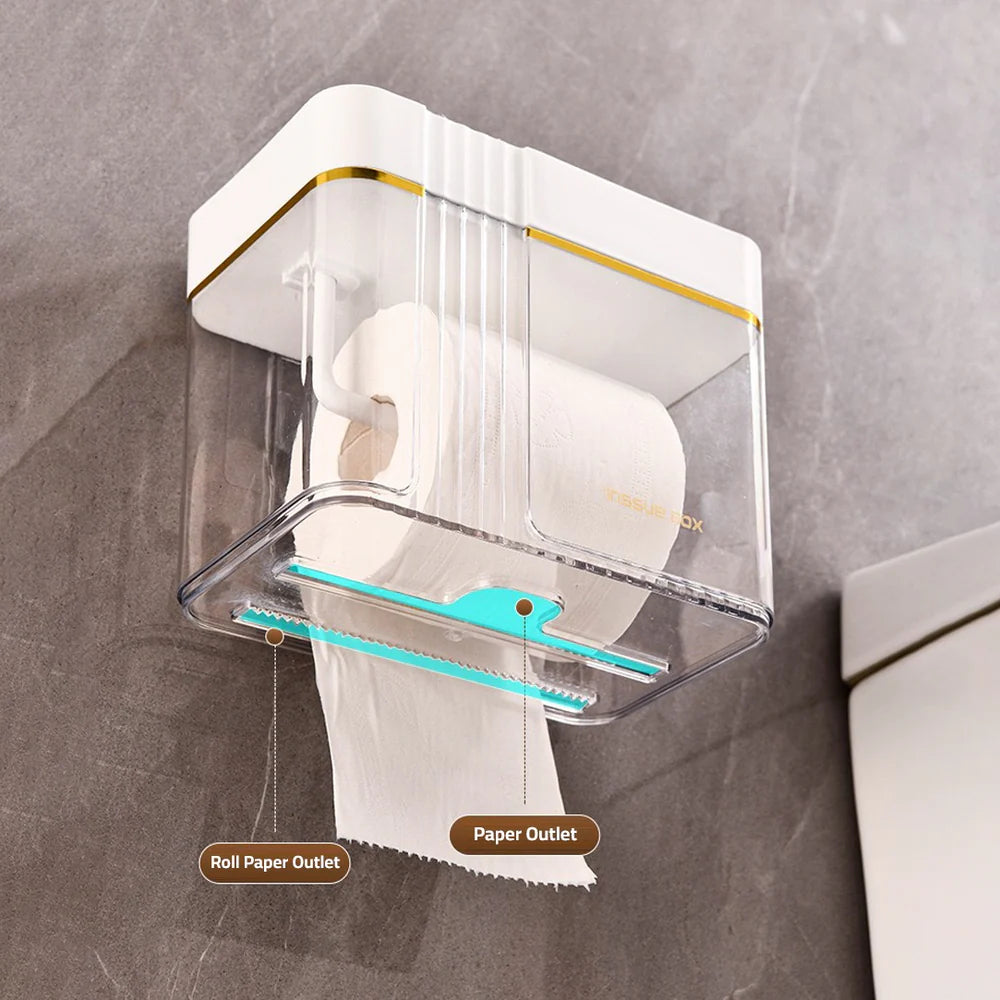 Punch-Free Waterproof Toilet Paper Holder Box