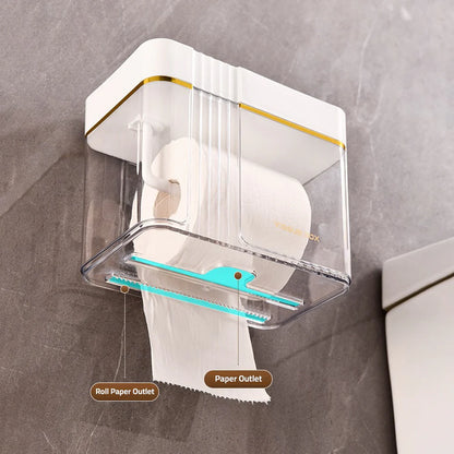 Punch-Free Waterproof Toilet Paper Holder Box