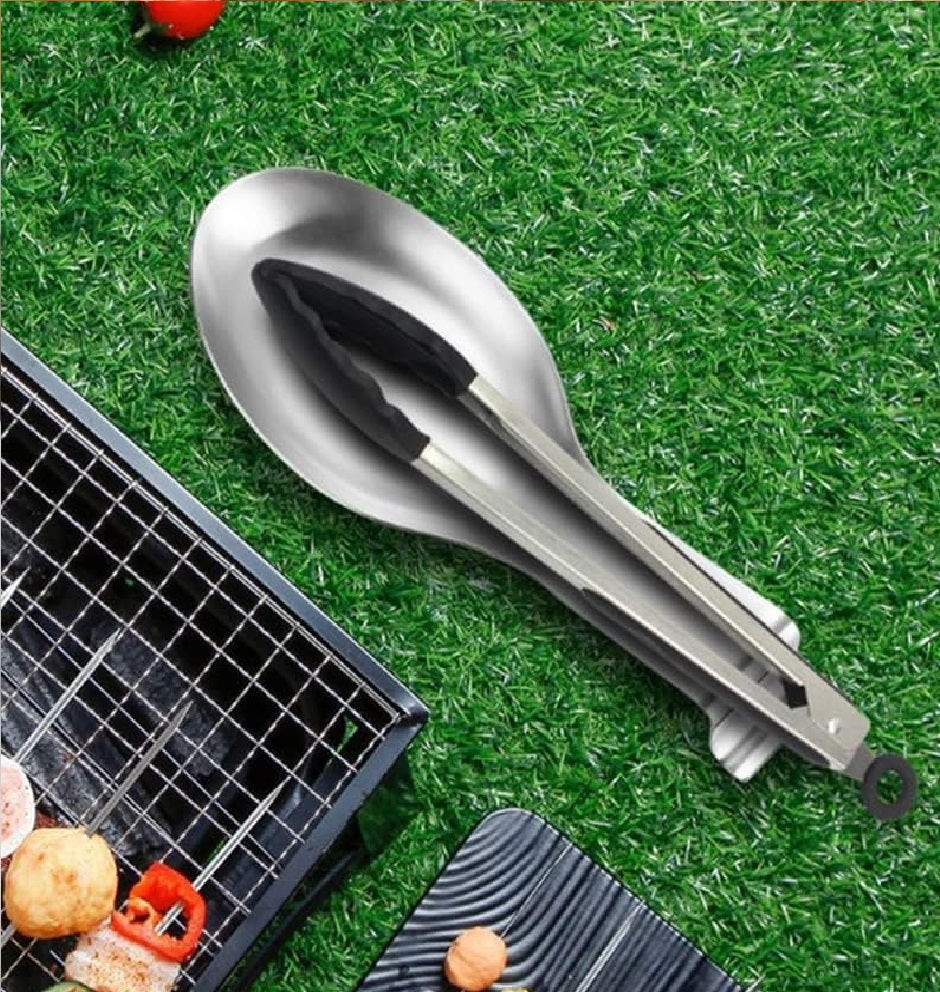 Large Stainless Steel Spoon & Utensil Rest