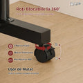 Multifunctional Double-Rod Rolling Garment Rack with Side Shelves - My Store