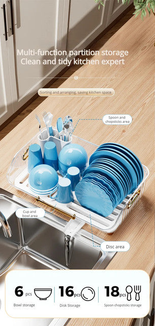 Acrylic Luxury Dish Drain Rack - My Store