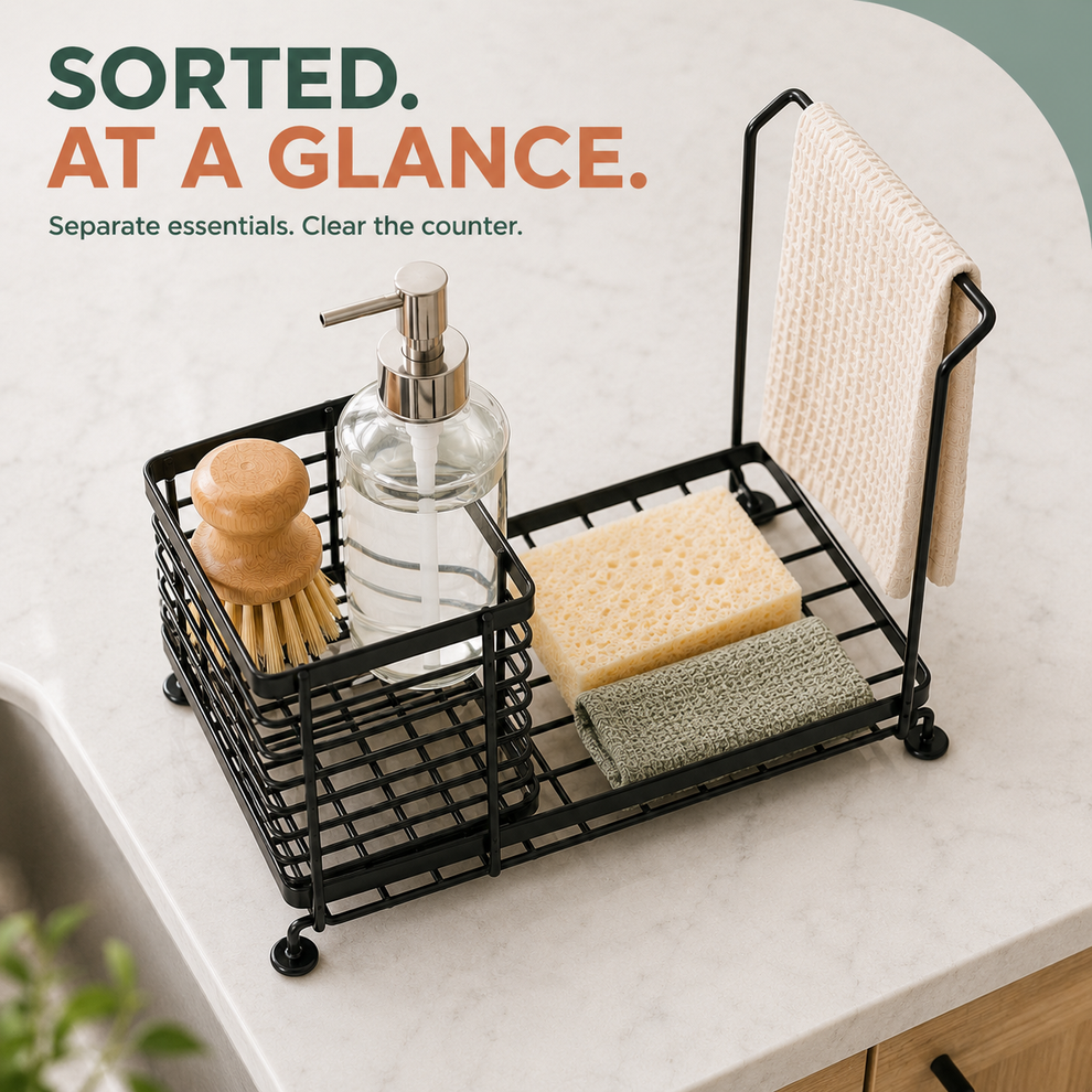 Compact Kitchen Sink Caddy Organizer