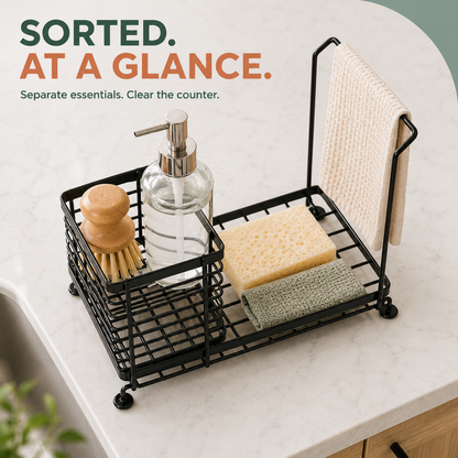 Compact Kitchen Sink Caddy Organizer