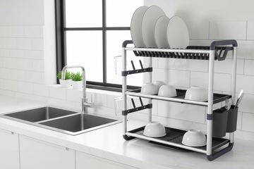 Aluminum 3-Layer Dish Drying Rack - My Store