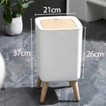 Indoor Trash Bin with Wooden Feet – 7L - My Store