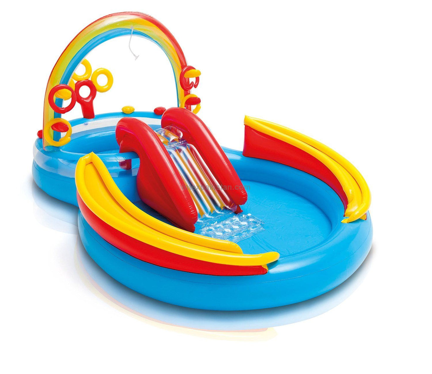 INTEX Rainbow Ring Inflatable Play Center with Water Slide