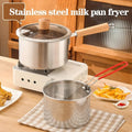 Stainless Steel Deep Fryer Pot with Strainer Basket & Glass Lid - My Store