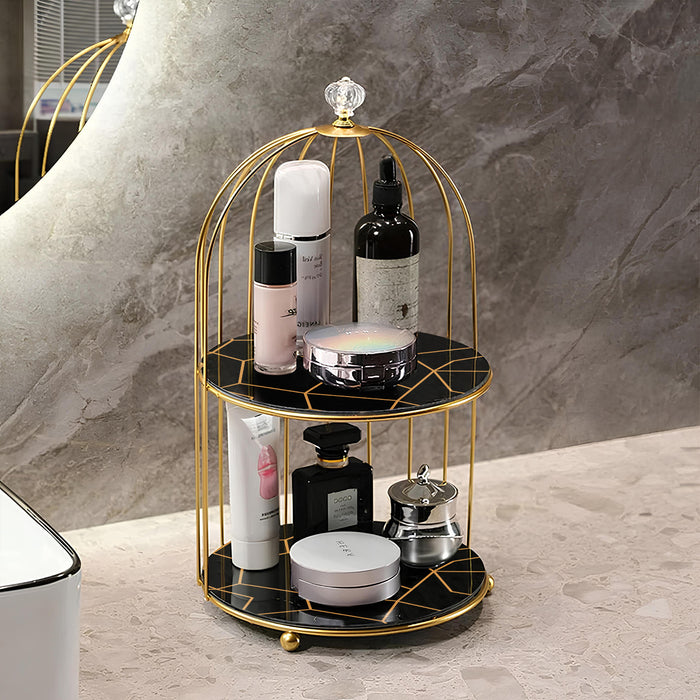 2-Tier Golden Vanity Cage - My Store