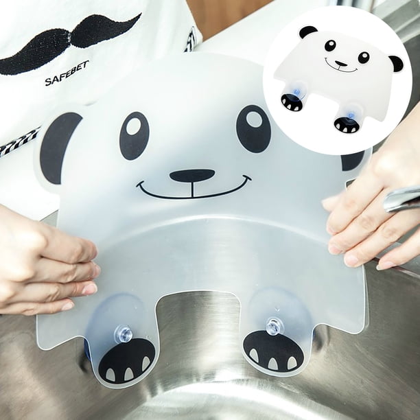 Cute Panda Sink Water Splash Guard with Suction Cups – Kitchen Sink Splash Baffle