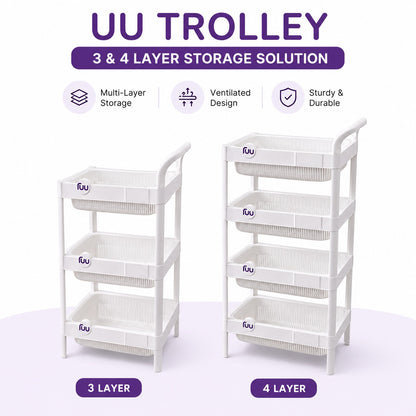 UU Trolley – Multi-Layer Mobile Storage Organizer Cart