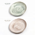 Danny Home Swirl Pattern Ceramic Flat Dinner Plate – 10.5 Inch - My Store