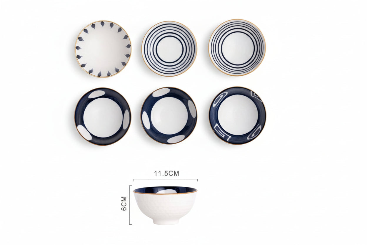 Japanese Style 6-Piece Ceramic Bowl Set - My Store