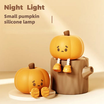 Sad Pumpkin Night Light, Cute Halloween Decor, Led Squishy Pumpkin Light