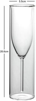 Double-Walled Borosilicate Glass Champagne Flute Set – Pack of 2 - My Store