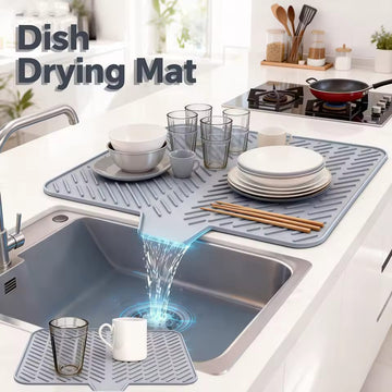 Silicone Dish Drying Mat with Self-Draining Lip - My Store
