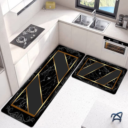 2-Piece Large Runner & Mat Set – Elegant Napa Leather Finish with Anti-Slip Base - My Store