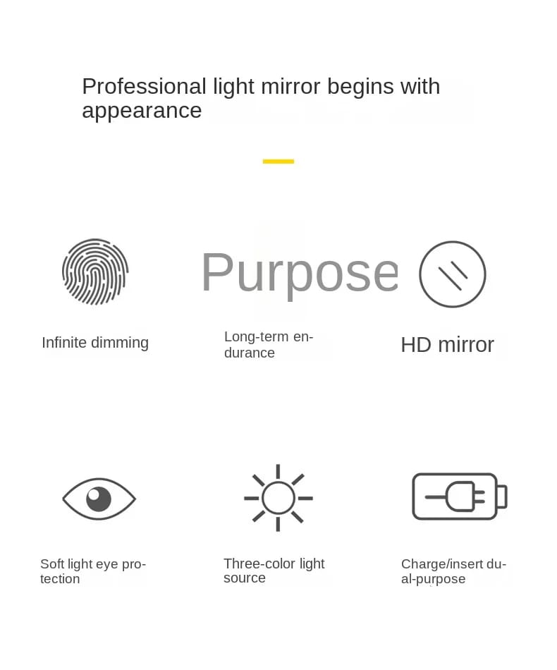 Desktop LED Smart Cosmetic Mirror