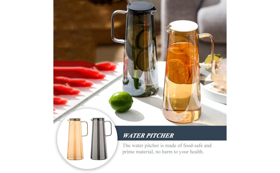 Modern 1800ml Glass Water Pitcher with Stainless Steel Filter - My Store