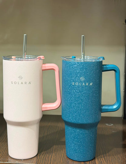 Solara Elixir Tech Insulated Stainless Steel Tumbler with Handle & Straw (1.2L / 40 oz)