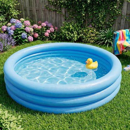 Intex Crystal Blue 3-Ring Inflatable Kids Pool (45" x 10")