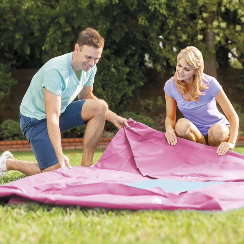 INTEX Metal Frame Swimming Pool – 8.5 ft x 5.3 ft x 26 in (259 × 161 × 66 cm)