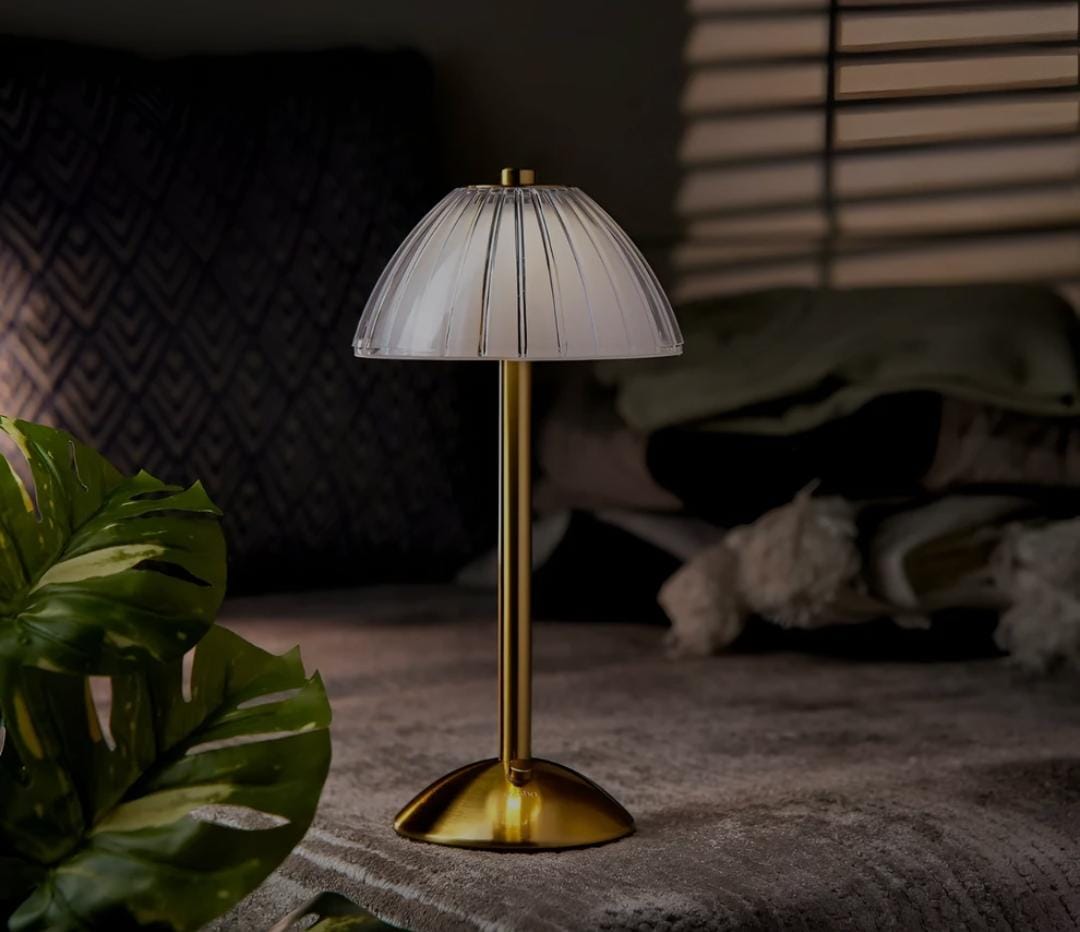 Modern Rechargeable Mushroom Table Lamp – 3 Color Dimmable Cordless LED Lamp