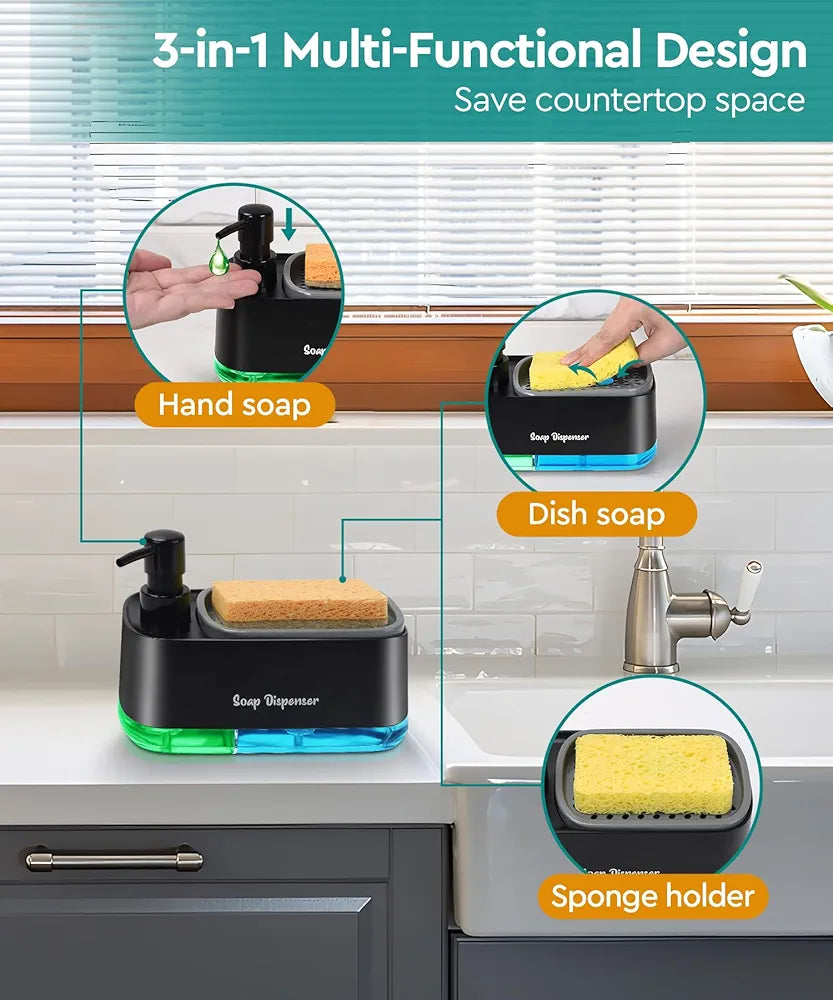 3-in-1 Multi-Functional Kitchen Soap Dispenser Set - My Store