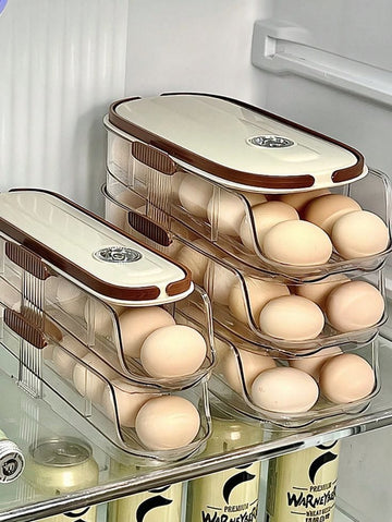 Rolling Auto-Fill Tiered Egg Storage Box - My Store