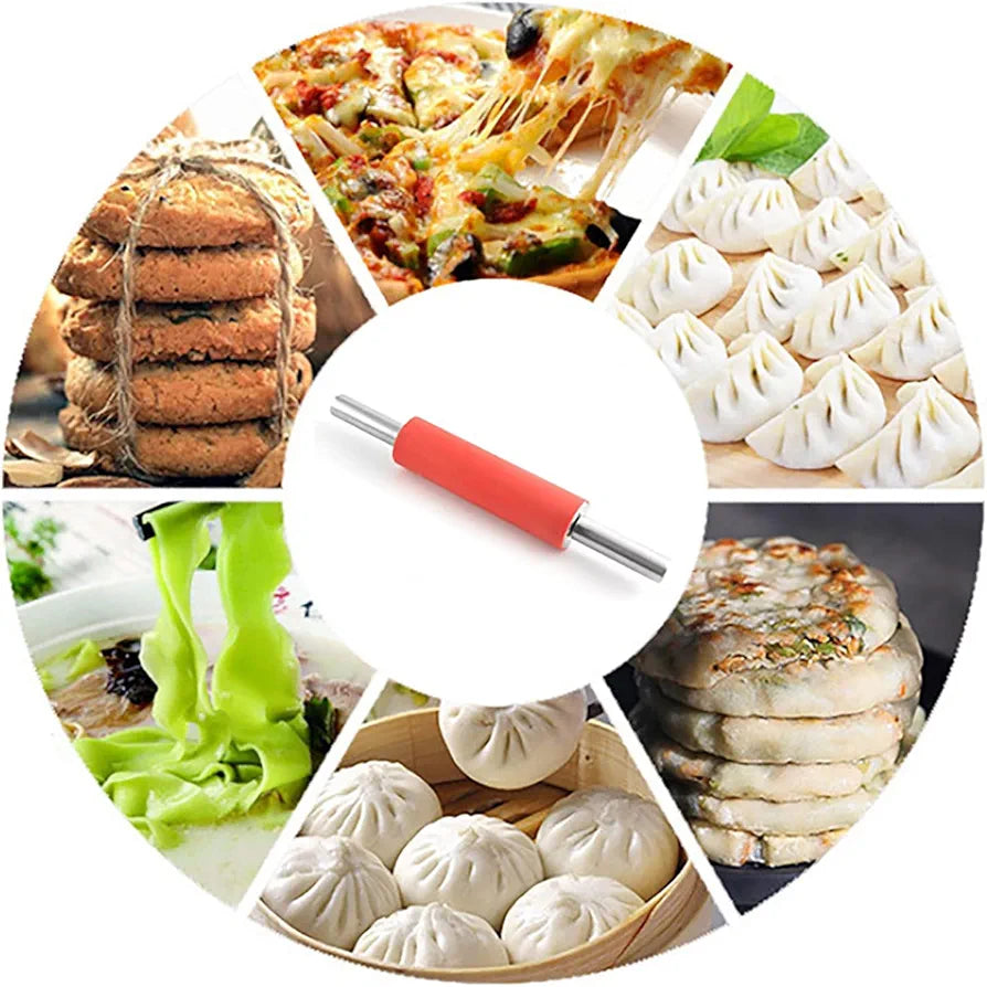 Silicone Rolling Pin With Stainless Steel Handle - My Store