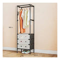 Multi-Functional Tall Garment Rack with 3 Fabric Drawers & Storage Shelves - My Store